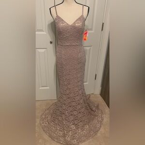 BCX Lace Floral Full Length Gown